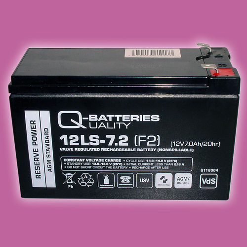 Q-Batteries 12LS-7.2 F2 (VdS) | 12V 7,2Ah