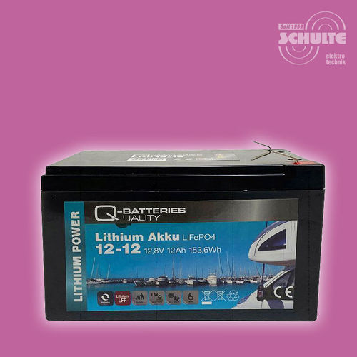 Q-Batteries Lithium-Akku LiFePO4 12-12 | 12,8V 12Ah (153,6Wh)